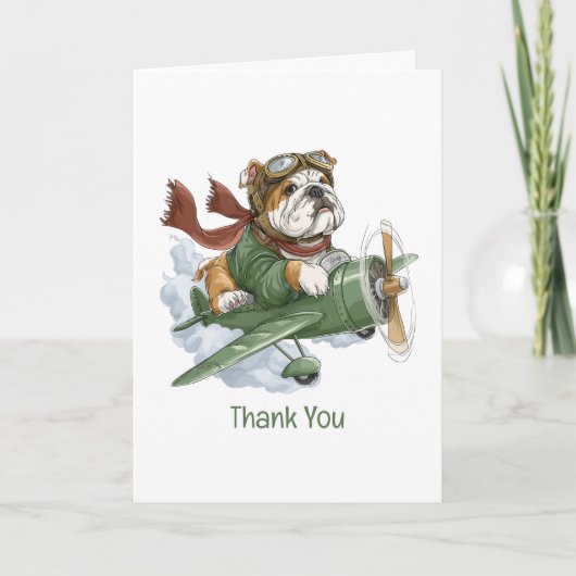 Bedankt voor het Engelse Bulldog-pilootvliegtuig (Voorkant)