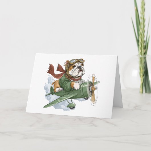 Bedankt voor het Engelse Bulldog-pilootvliegtuig (Voorkant)