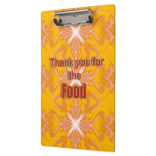 Bedankt voor het eten klembord (Links)