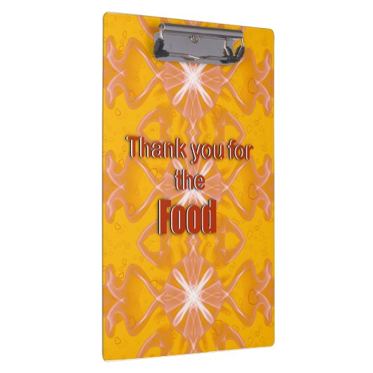 Bedankt voor het eten klembord (Rechts)