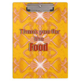 Bedankt voor het eten klembord