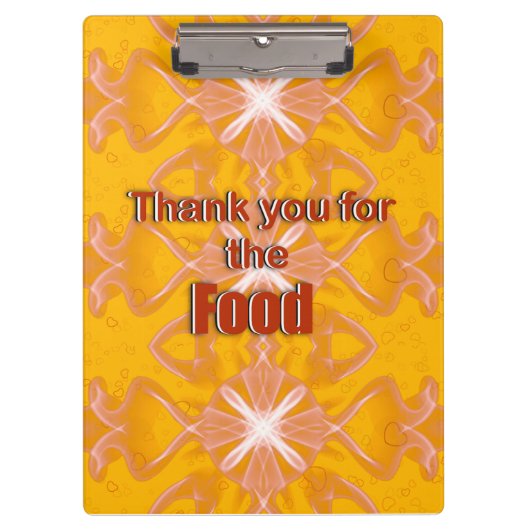Bedankt voor het eten klembord (Voorkant)