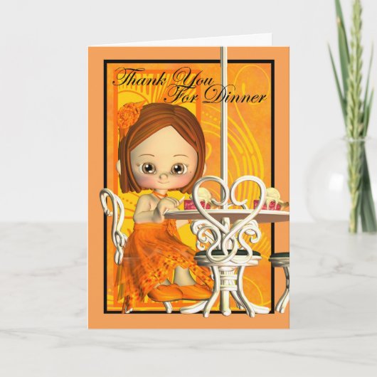 Bedankt voor het eten Schattigee Kaart (Voorkant)