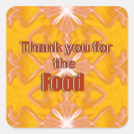 Bedankt voor het eten vierkante sticker