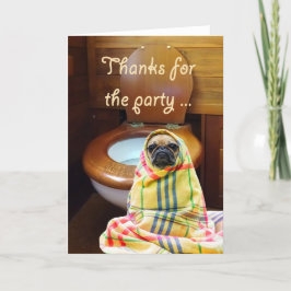 bedankt voor het feest, verontschuldigingen voor h