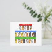 Bedankt voor het fietsen van Cartoons van lak Briefkaart (Staand voorkant)