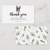 Bedankt voor het Franse Bulldog Frenchie Pup Baby  Informatiekaartje (Voorkant / Achterkant)