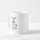 Bedankt voor het Geduld met Ons Gepersonaliseerd Koffiemok (Voorkant links)