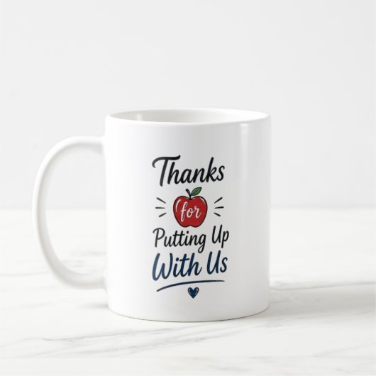 Bedankt voor het Geduld met Ons Gepersonaliseerd Koffiemok (Links)
