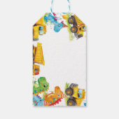 Bedankt voor het graven met mij Bouw Dinosaurus Cadeaulabel (Achterkant)