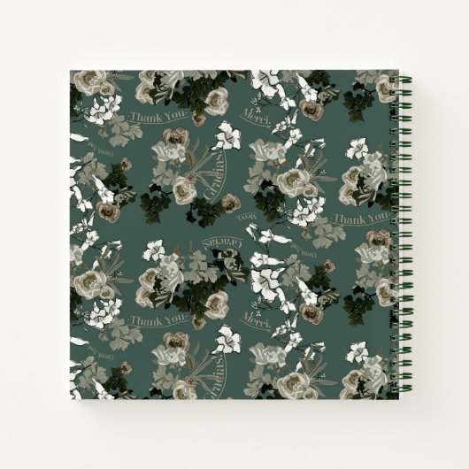 Bedankt voor het groene patroon notitieboek (Achterkant)