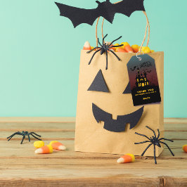 Bedankt voor het Halloween-spookhuis Cadeaulabel