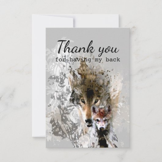 Bedankt voor het hebben van mijn backwolf en Cub (Voorkant)