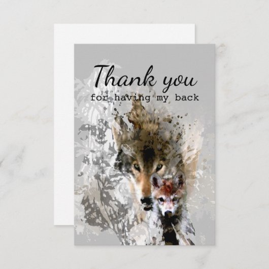 Bedankt voor het hebben van mijn backwolf en Cub (Voorkant / Achterkant)