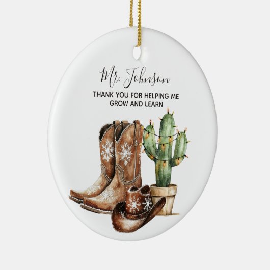 Bedankt voor het helpen groeien leraar Keramische  Keramisch Ornament (Rechts)