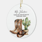 Bedankt voor het helpen groeien leraar Keramische  Keramisch Ornament (Links)