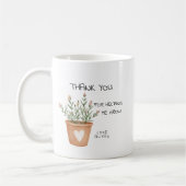 Bedankt voor het helpen groeien Plant Pot Teacher Koffiemok (Links)