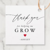 Bedankt voor het helpen kweken van geslaagde leerk bedankjes labels (Achterkant)