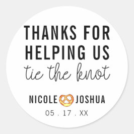 Bedankt voor het helpen Stropdassen van de Knoop P Ronde Sticker