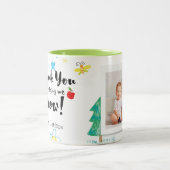 Bedankt voor het helpen van de waardetoefening voo tweekleurige koffiemok (Center)