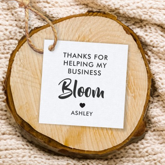 Bedankt voor het Helpen van mijn bedrijf Bloom Gif Bedankjes Labels