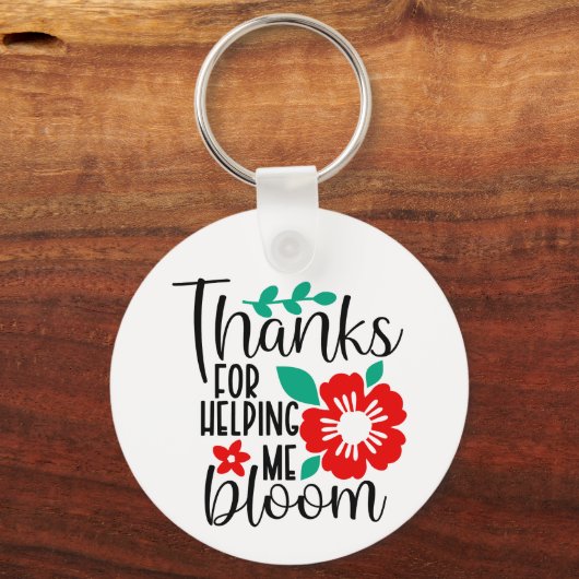 Bedankt voor het helpen van mijn beste lesgeven sleutelhanger (Voorkant)