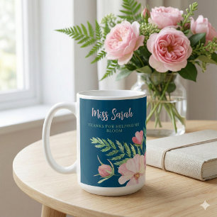 Bedankt voor het helpen van mijn bloei Bloemstuk M Koffiemok