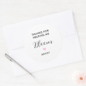 Bedankt voor het helpen van mijn bloem sticker (Envelop)