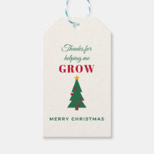 Bedankt voor het helpen van mijn groei Kerstcadeau