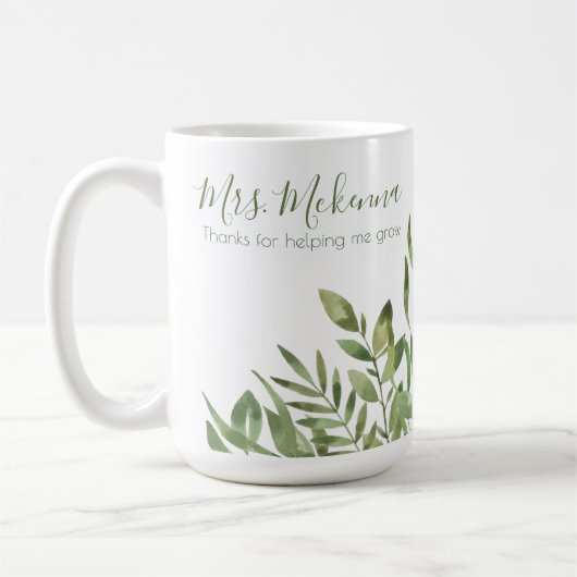 Bedankt voor het helpen van mijn groei mok (Links)