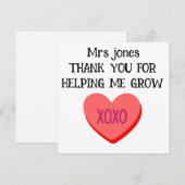 Bedankt voor het helpen van mijn leraar (Voorkant / Achterkant)