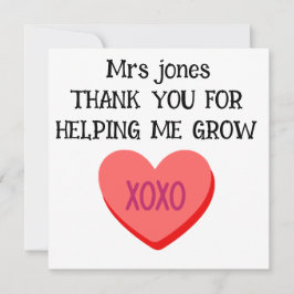 Bedankt voor het helpen van mijn leraar