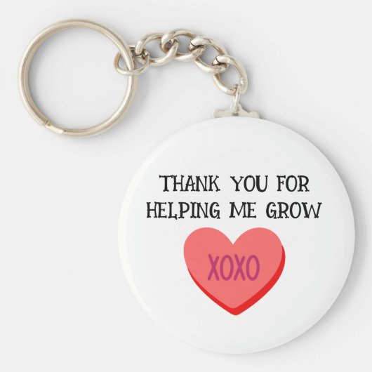 Bedankt voor het helpen van mijn leraar sleutelhanger (Voorkant)