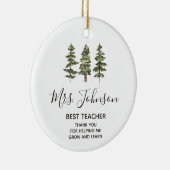 Bedankt voor het helpen van mijn lerarenboom. keramisch ornament (Rechts)