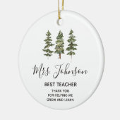 Bedankt voor het helpen van mijn lerarenboom. keramisch ornament (Links)