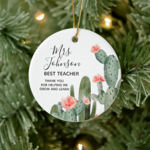 Bedankt voor het helpen van mijn lerarenversiering keramisch ornament