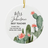 Bedankt voor het helpen van mijn lerarenversiering keramisch ornament (Voorkant)