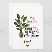 Bedankt voor het helpen van mijn lerarenwaardering feestdagenkaart (Voorkant / Achterkant)