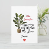Bedankt voor het helpen van mijn lerarenwaardering feestdagenkaart (Staand voorkant)