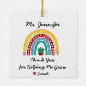 Bedankt voor het helpen van mijn lerarenwaardering keramisch ornament (Achterkant)