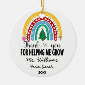 Bedankt voor het helpen van mijn lerarenwaardering keramisch ornament (Voorkant)