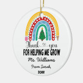 Bedankt voor het helpen van mijn lerarenwaardering keramisch ornament (Links)