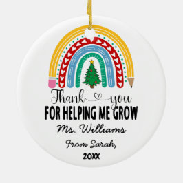 Bedankt voor het helpen van mijn lerarenwaardering keramisch ornament