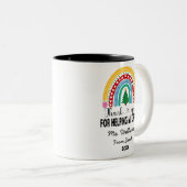 Bedankt voor het helpen van mijn lerarenwaardering tweekleurige koffiemok (Voorkant rechts)
