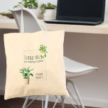Bedankt voor het helpen van Planten voor het Grow  Tote Bag<br><div class="desc">De gepersonaliseerde canvas tas met citaat en de planten van het waterverf huis. De docent citeert: "Bedankt dat je me helpt groeien" en je kunt de tas personaliseren met jouw naam. Nuttig en modern bedankt voor je leraar.</div>