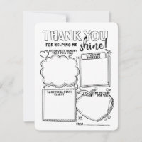 Bedankt voor het helpen van Shine Kaart Teachers S