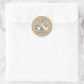 Bedankt voor het Herfstfeest Ronde Sticker (Tas)