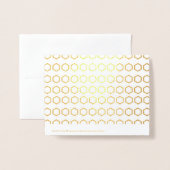Bedankt voor het Honeycomb Patroon Folie Kaarten (Met envelop)