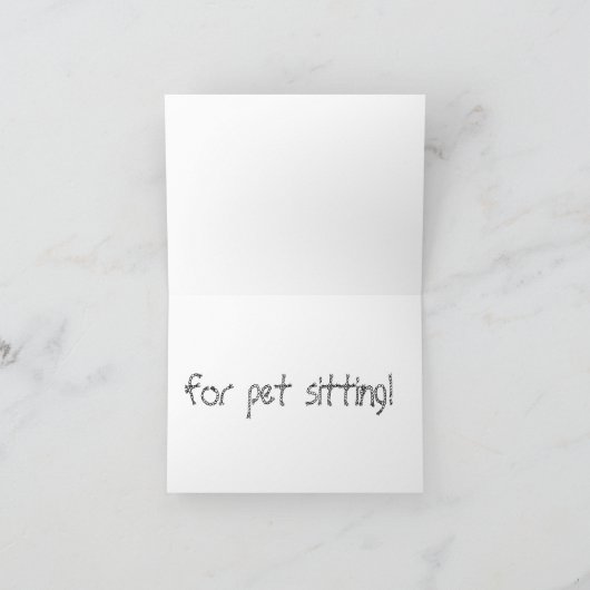 Bedankt voor het huisdier zitten (Binnen)