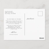 Bedankt voor het huwelijk Briefkaart (Achterkant)